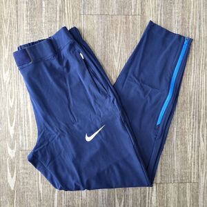 Nike Pro Elite USA Track & Field Podium Pants Men's Medium M Blue White Zippers